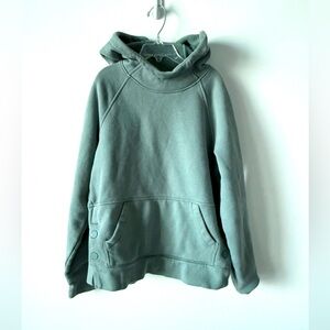 Athleta Girls Gray Green Snap Hoodie Size XL 14